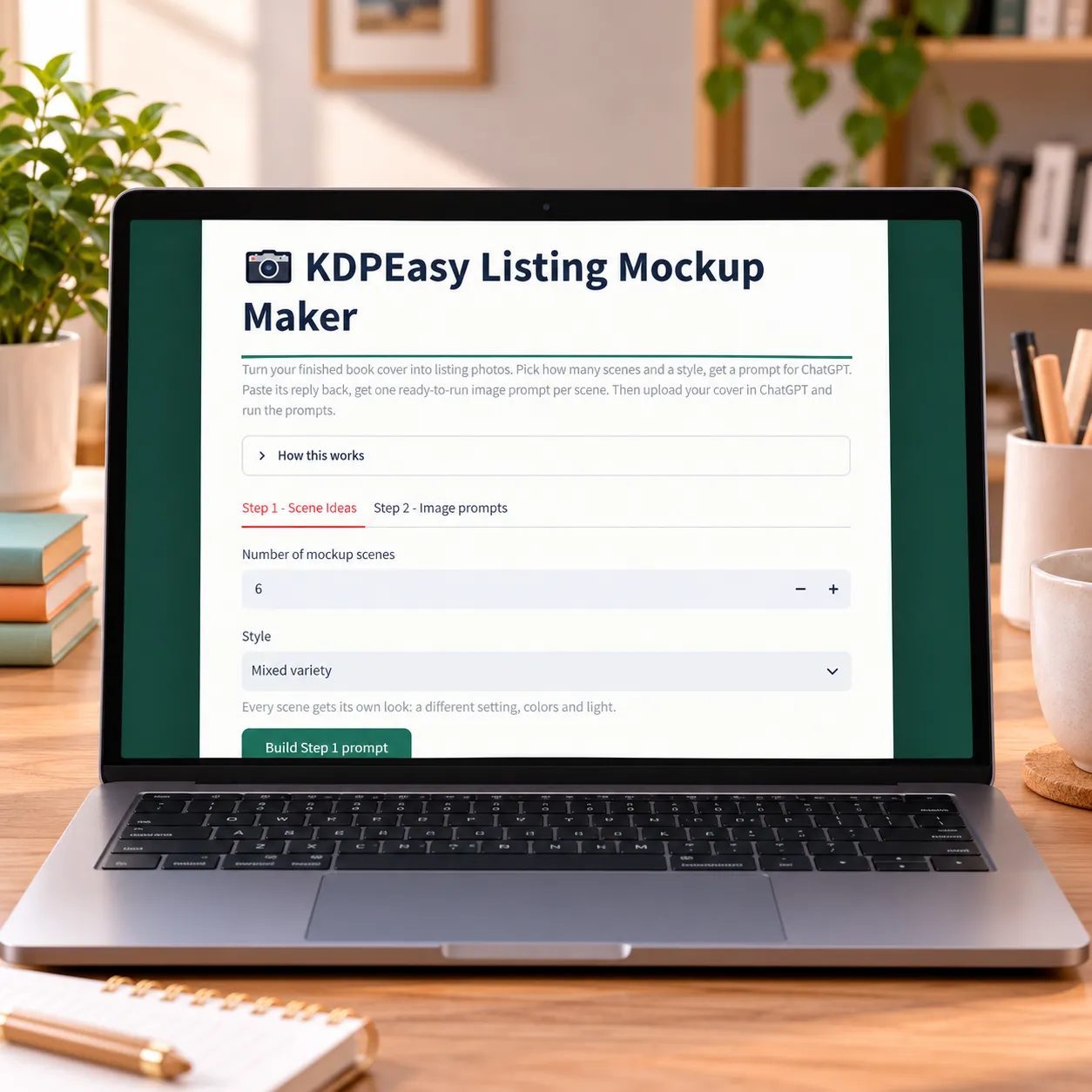 Crossword Puzzle Creator bonus 3: KDPEasy Listing Mockup Maker