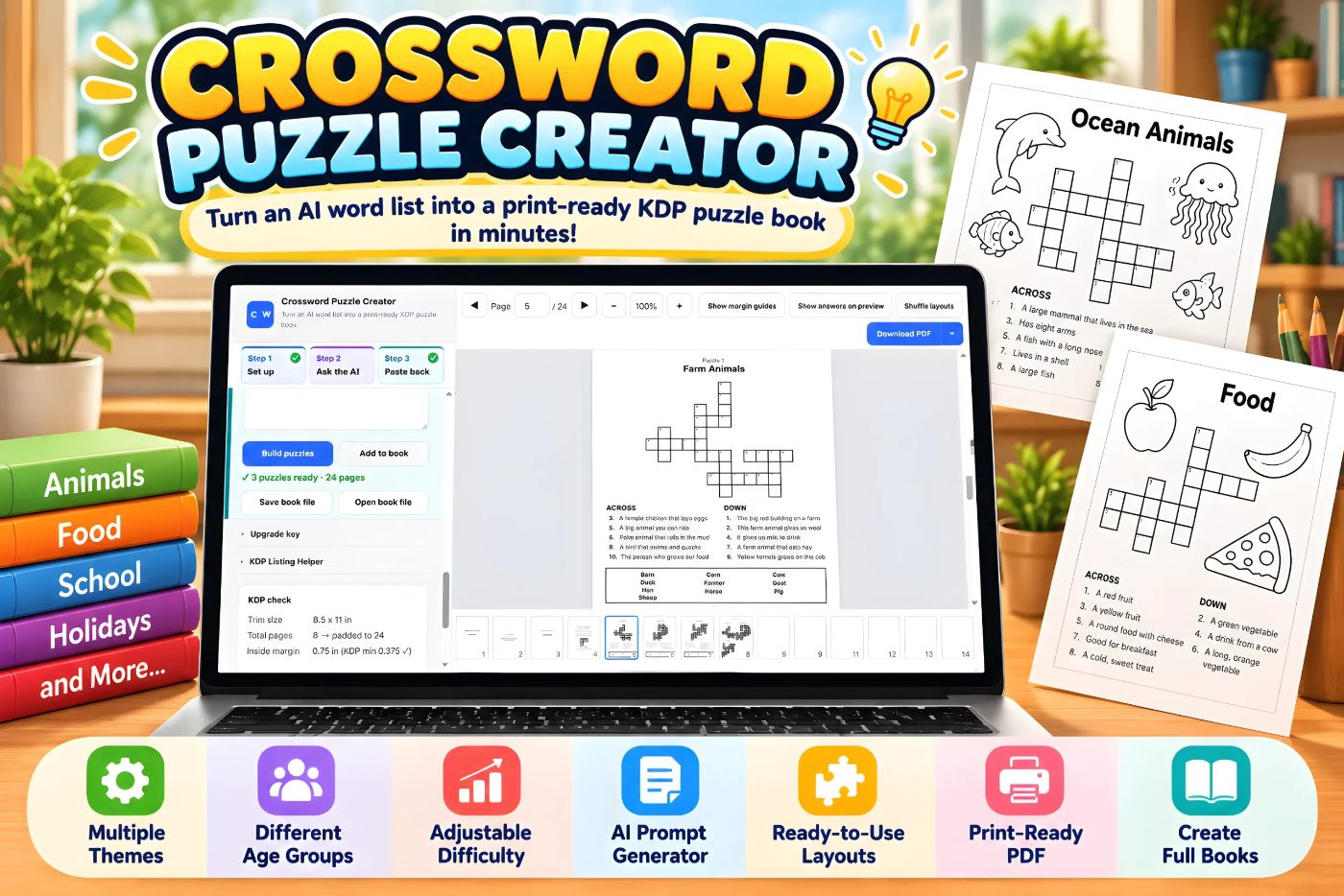 Crossword Puzzle Creator review: the app workspace