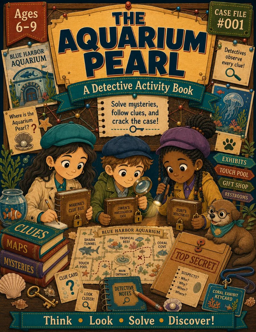 Detective Activity Book Forge case file: Aquarium Pearl