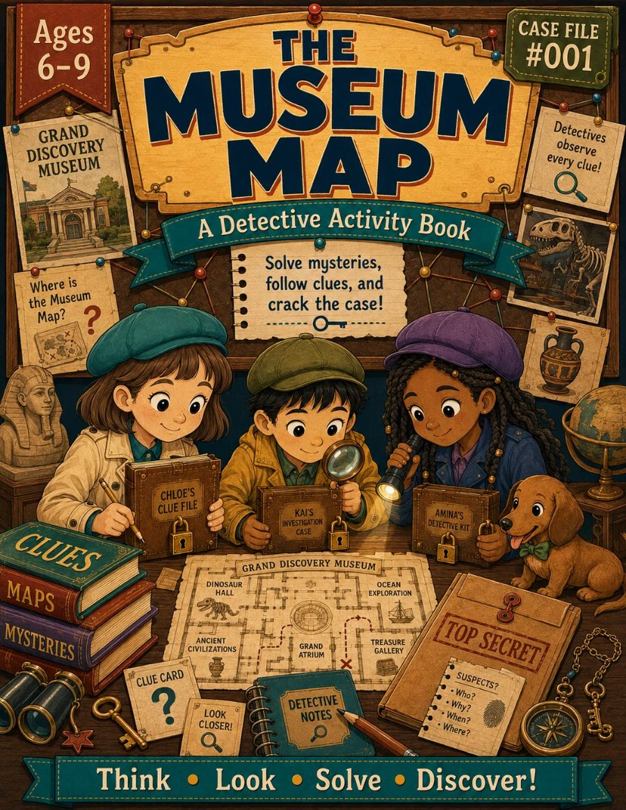 Detective Activity Book Forge case file: Museum Map