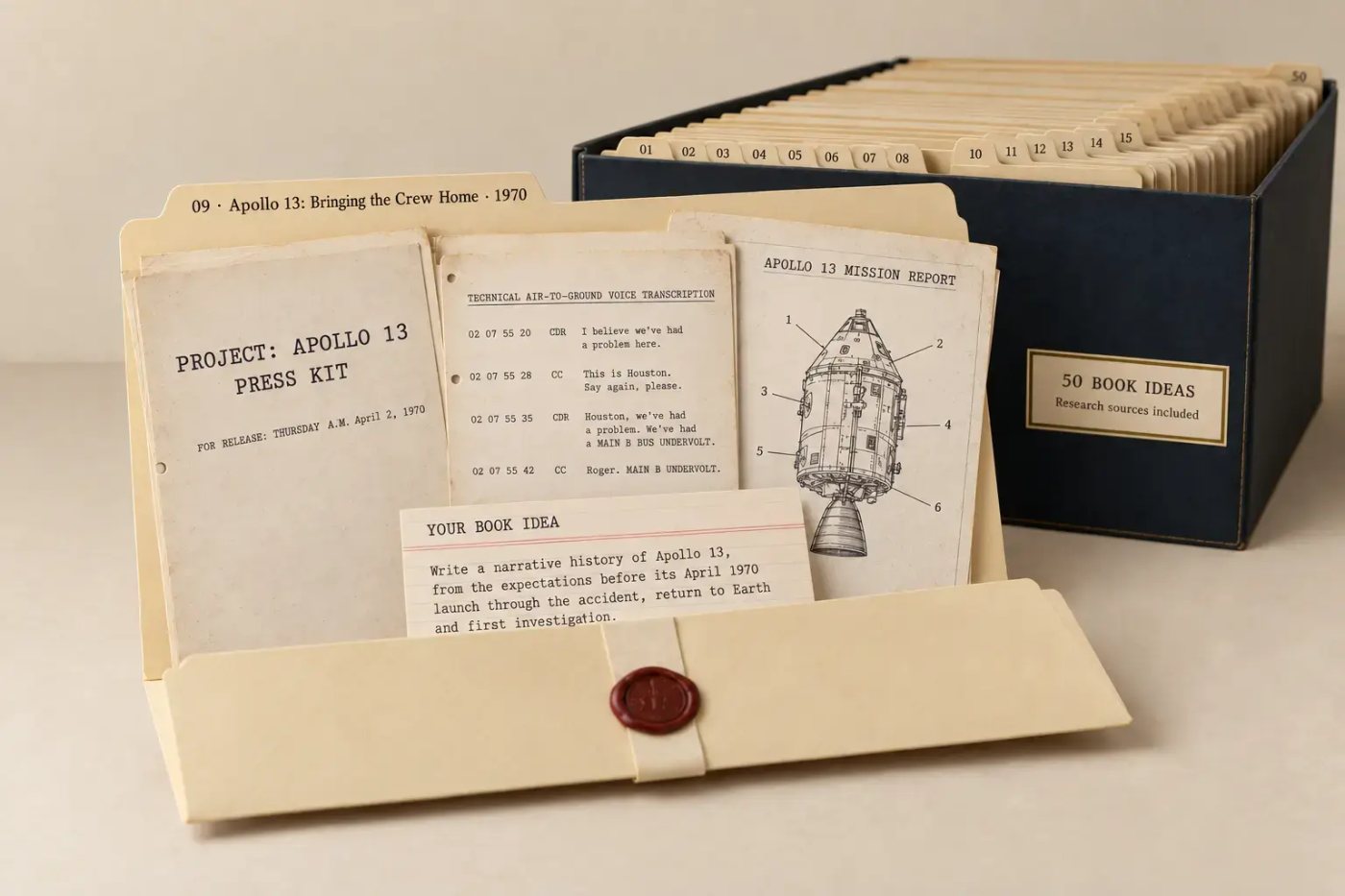 History Co-Author launch bonus: 50 book ideas with 252 sources