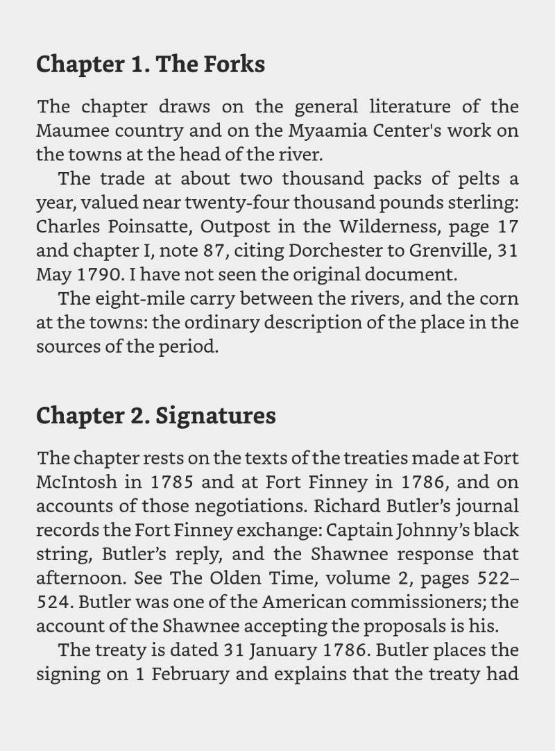 History Co-Author chapter notes page from a finished book
