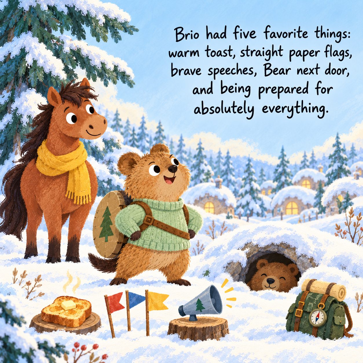 Little Discovery interior page with animal hero and text space