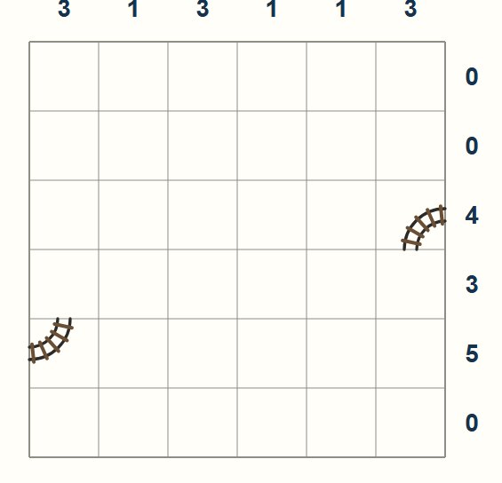 Logic Rails train track puzzle designer with straight and curved rails